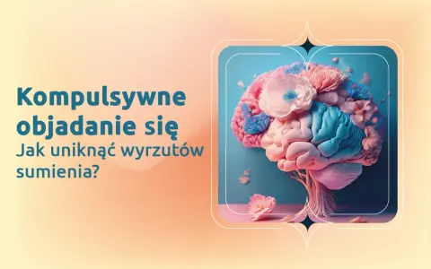 Mózg ozdobiony kwiatami symbolizuje walkę z kompulsywnym objadaniem się i poszukiwanie spokoju.